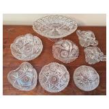Assorted Vintage Crystal Bowls and Serving Pieces Collection