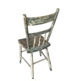 Primitive Wooden Chair with Distressed Finish
