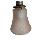 Vintage Metal Bridge Floor Lamp with Glass Shade, 57.5 Inches Tall