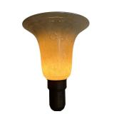 Vintage 63-Inch Brass Torchiere Floor Lamp with Glass Shade