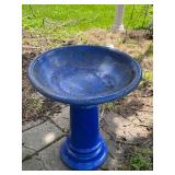 Large Blue Ceramic Bird Bath