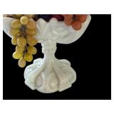 Vintage Milk Glass Compotes, Bowl, Vase, and Plate Collection
