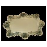 Assorted Collection of 8 Antique Milk Glass Plates and Trays