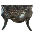 Pair of Antique Metal Jewelry Caskets with Ornate Designs
