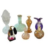 Collection of 9 Vintage Perfume Bottles and Tins Assorted Styles