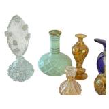 Collection of 9 Vintage Perfume Bottles and Tins Assorted Styles