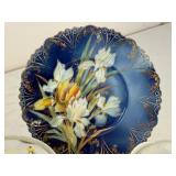 Collection of Vintage Hand Painted Porcelain and Bone China Dishes Assorted Patterns