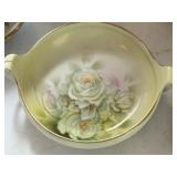 Collection of Vintage Hand Painted Porcelain and Bone China Dishes Assorted Patterns