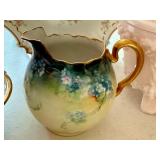 Collection of Vintage Hand Painted Porcelain and Bone China Dishes Assorted Patterns