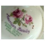 Collection of Vintage Hand Painted Porcelain and Bone China Dishes Assorted Patterns