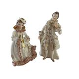 Pair of Vintage Porcelain Figurines Lady and Gentleman