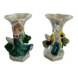 Set of 8 Miniature Occupied Japan Porcelain Figurines and Vases
