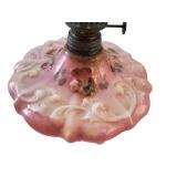 Petite Vintage Hand Painted Glass Oil Lamp