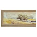 Vintage Framed Watercolor Landscape by Finlayson