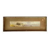 Vintage Framed Watercolor Landscape by Finlayson