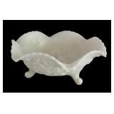 Collection of Vintage White Milk Glass Decorative Dishes and Bowls