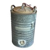 Vintage 5 Gallon Galvanized Metal Water Cooler Jug