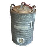 Vintage 5 Gallon Galvanized Metal Water Cooler Jug
