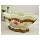 Collection of Vintage Decorative Bowls, Plates, and Hand-Painted Nashco Tray