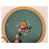Collection of Vintage Decorative Bowls, Plates, and Hand-Painted Nashco Tray
