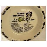 Watkins Pie Plate Collection with Recipes and Ceramic Pie Bird