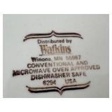 Watkins Pie Plate Collection with Recipes and Ceramic Pie Bird