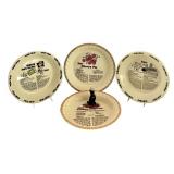 Watkins Pie Plate Collection with Recipes and Ceramic Pie Bird