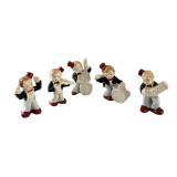 Set of 5 Occupied Japan Miniature Porcelain Band Figurines