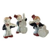 Set of 5 Occupied Japan Miniature Porcelain Band Figurines