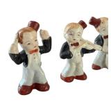 Set of 5 Occupied Japan Miniature Porcelain Band Figurines