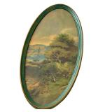 Assorted Vintage Framed Artwork and Prints, Including Original Watercolors - Set of 5