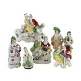 Set of Vintage Porcelain Figurines Made in Japan and Germany, 3-5 Inches