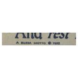 Vintage 1925 Framed Buzza Motto Print