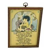 Vintage 1925 Framed Buzza Motto Print