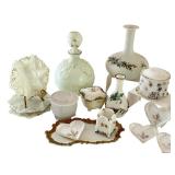 Assorted Vintage and Antique Milk Glass Decorative Collection