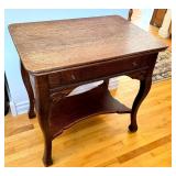 Vintage Sewing Machine Table Cabinet with Drawer and Removable Top