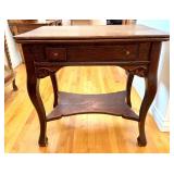 Vintage Sewing Machine Table Cabinet with Drawer and Removable Top