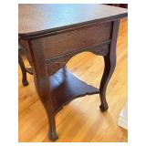Vintage Sewing Machine Table Cabinet with Drawer and Removable Top