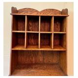 Vintage Wooden Wall Mounted Organizer with Cubbies