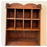 Vintage Wooden Wall Mounted Organizer with Cubbies