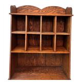 Vintage Wooden Wall Mounted Organizer with Cubbies