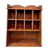 Vintage Wooden Wall Mounted Organizer with Cubbies