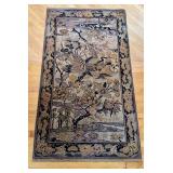 Vintage Oriental Rug with Bird and Floral Pattern