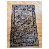 Vintage Oriental Rug with Bird and Floral Pattern