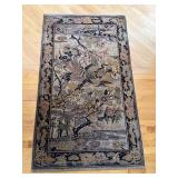 Vintage Oriental Rug with Bird and Floral Pattern