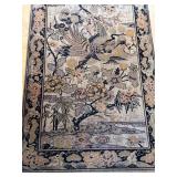 Vintage Oriental Rug with Bird and Floral Pattern
