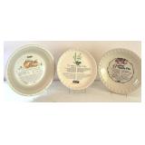 Set of 3 Watkins Recipe Pie Plates