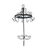 Assorted Jewelry Organizers Including Floral Box and Metal Stands
