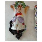 Set of 6 Vintage Made in Japan Decorative Wall Pockets