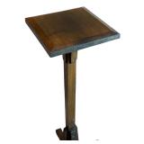 Vintage Mission Style Wood Pedestal Stand
